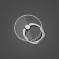 1/2/3Pcs Cell Phone Ring Holder Stand 360 ° Degree Rotation Clear Finger Grip Kickstand Compatible iPhones or Phone Case Oasis Select Round