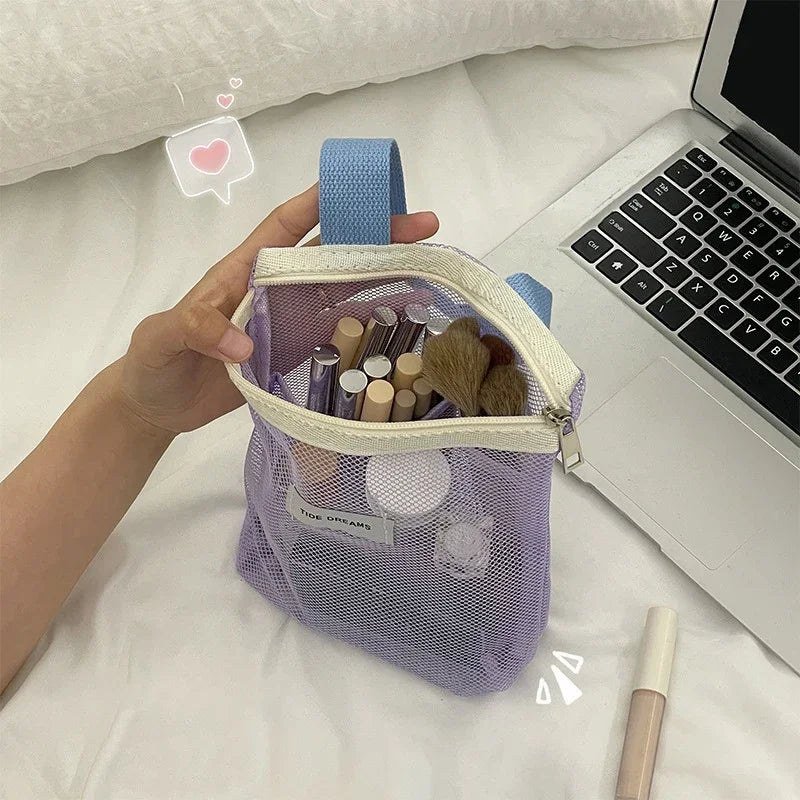 Portable Mesh Cosmetic Bag | Travel Toiletry & Makeup Organizer Cosmetic Travel Bag Oasis Select