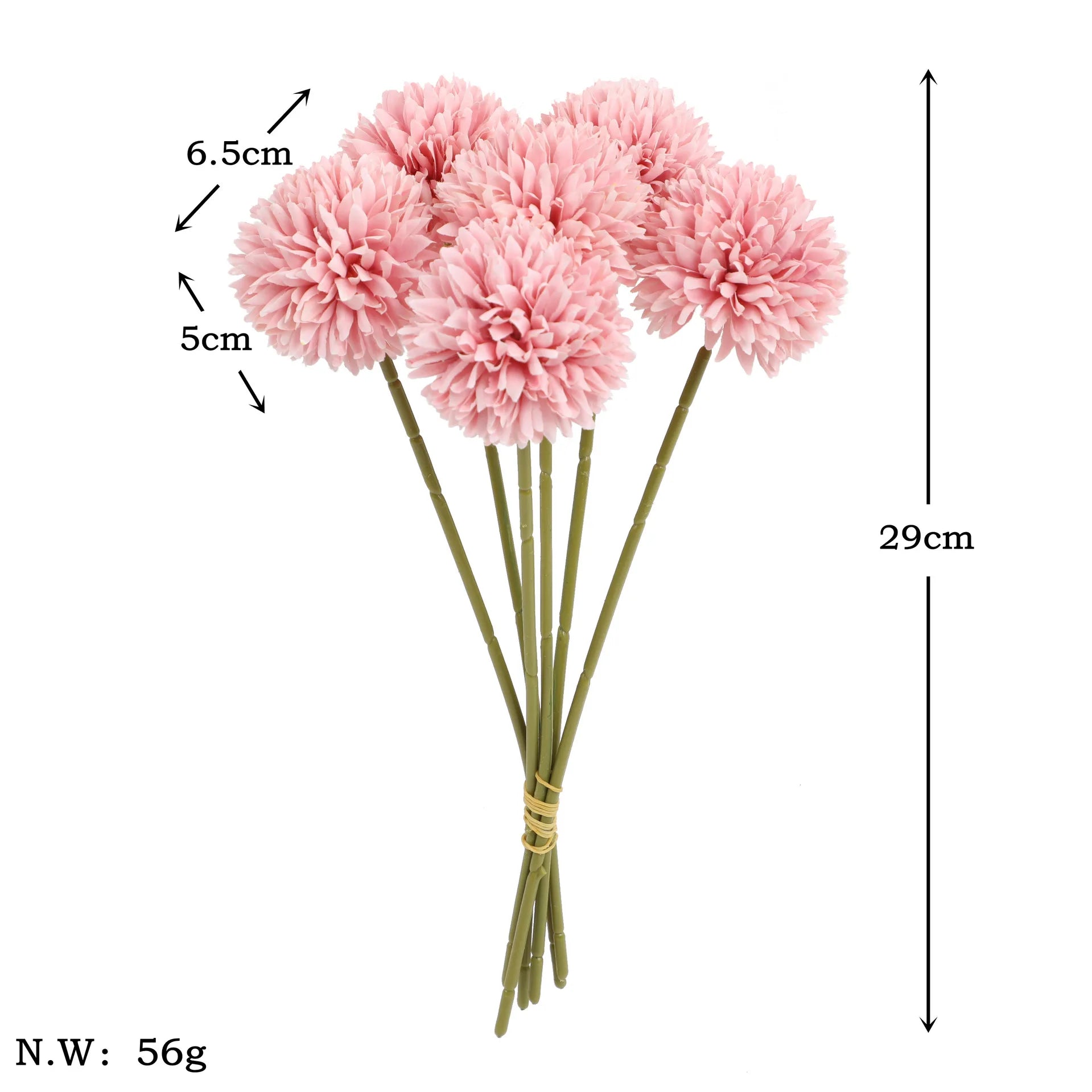 6 Piece Hydrangea Artificial Flower Bouquet Boho Wedding Home Bedroom Decor Craft Vase Arrangement Decorative Accessories Oasis Select