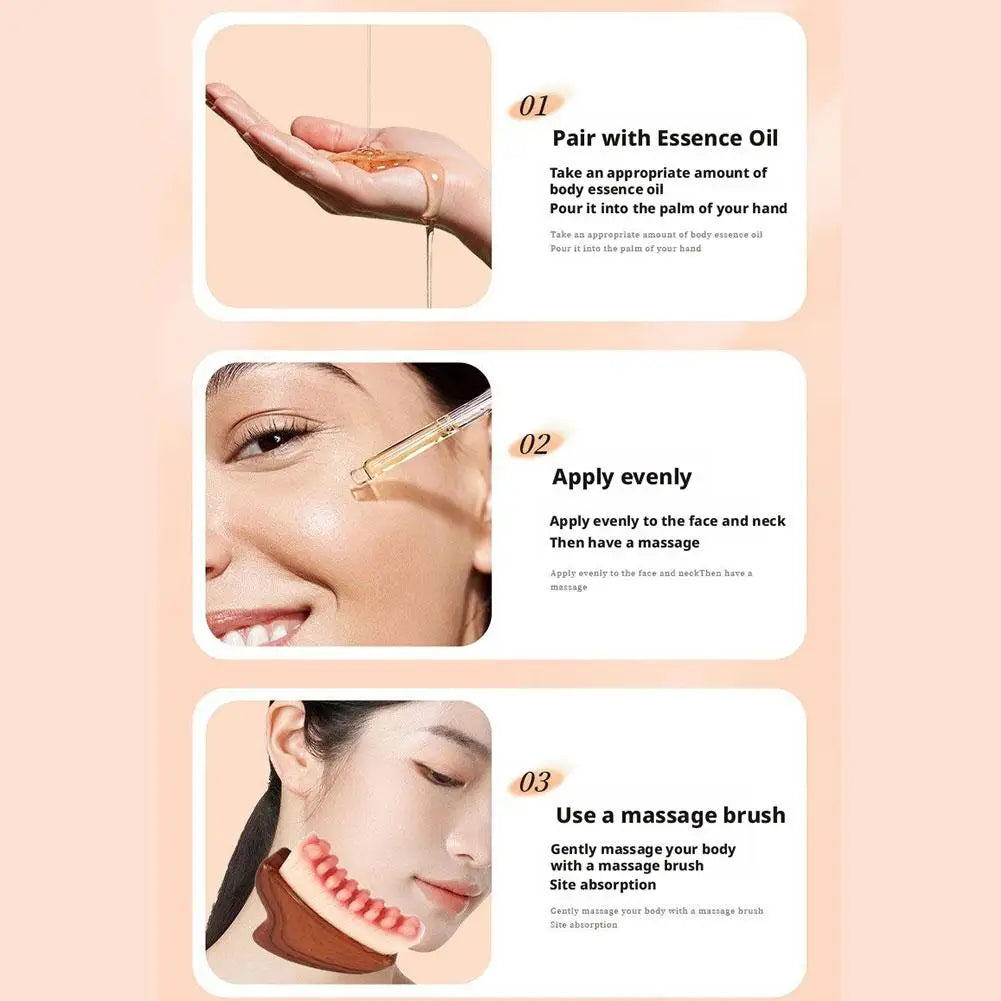Lymphatic Contour Face Brush, Ultra-Soft Bristles Gua Sha Facial Sculpting Tool for Lymphatic Drainage, Less Puffy Look & Relax Oasis Select