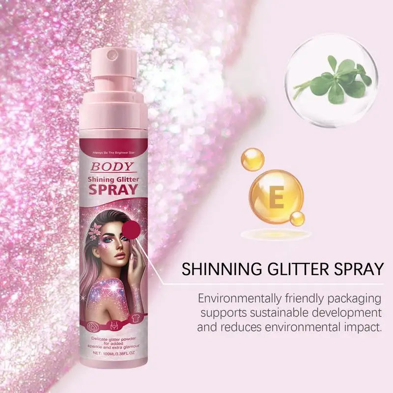 Shimmery Spray Shiny Glitter Spray Hair Shimmery Glitter Spray Hair And Body Washable Temporary Hair Body Glitter Color Spray Oasis Select