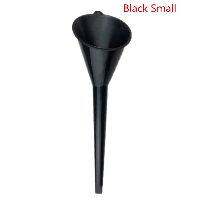 Car Long Stem Funnel Gasoline Oil Fuel Filling Tools Anti-splash Plastic Funnel Motorcycle Refueling Tools Auto Accessories Oasis Select Black Small