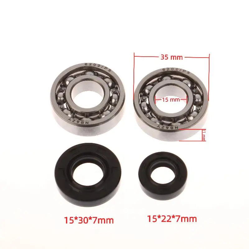 4Pcs/set Crankshaft Oil Seal Grooved Ball Bearing Kit For CG430 520 TL43 TL52 Brush Cutter & Grass Trimmer Oasis Select