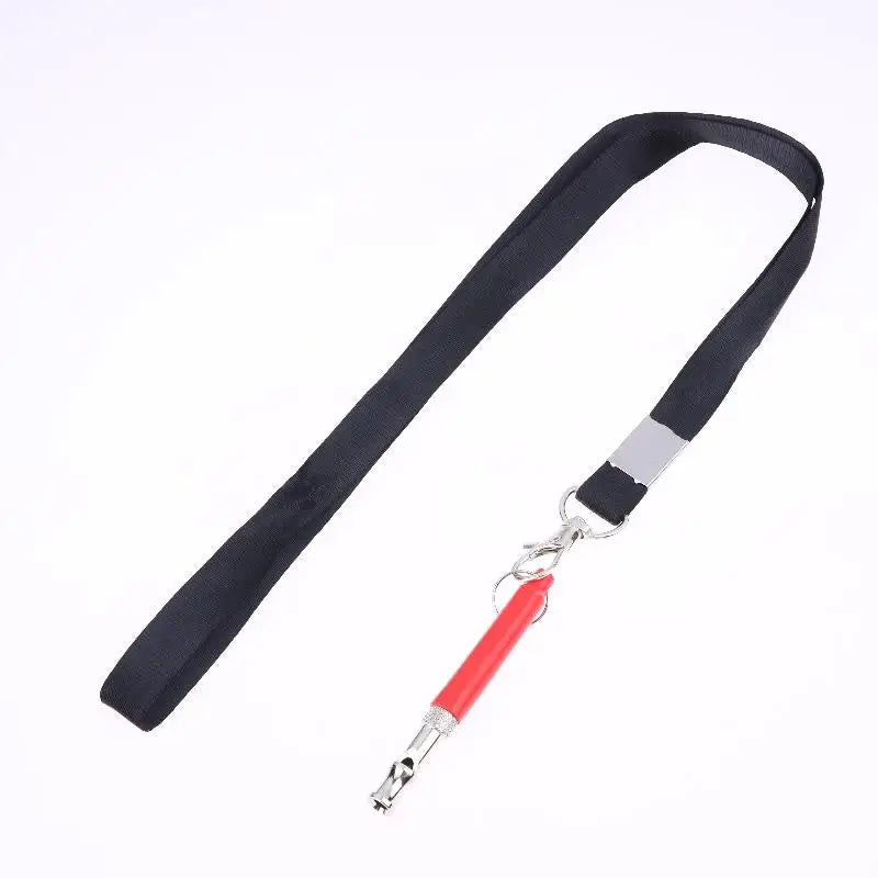 1Pcs Adjustable Ultrasonic Dog Whistle with Cord Silent Barking Control Pet Training Supplies Discipline Flute for Dogs Oasis Select Red with rope A