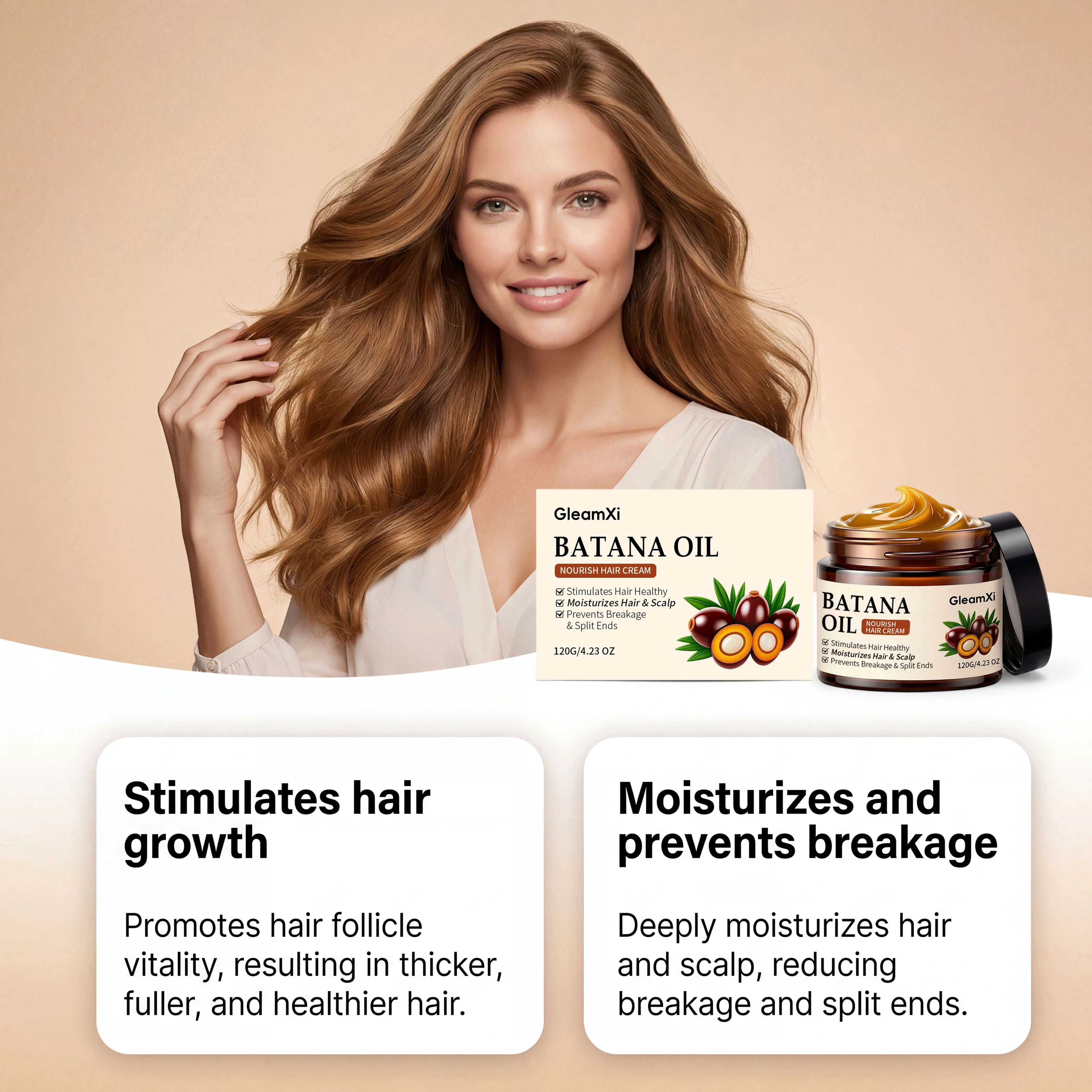 Gleamxi Batana Oil Hair Conditioner – Repair & Hair Growth Hair Conditioner Oasis Select
