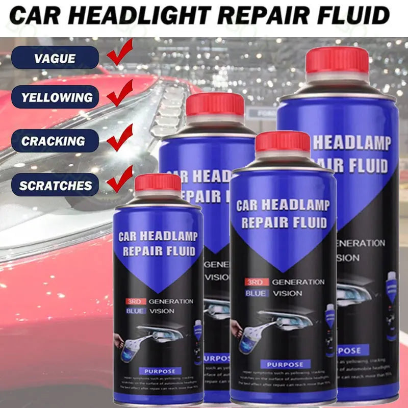 800g Car Headlights Restoration Liquid 600ml For Car Headlight polishing Renovator Headlight Polymer Refurbishmen Repair Oasis Select