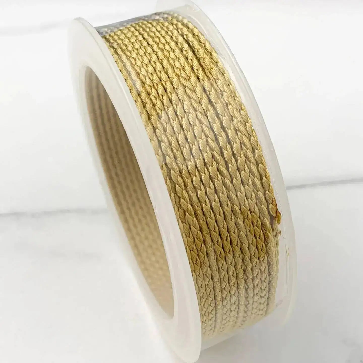 1.5mm 10M Two-Color Braided Cotton Woven Rope Twist Jewelry Line DIY Hand Rope Lanyard Necklace Hanging Cord Oasis Select Pale Gold