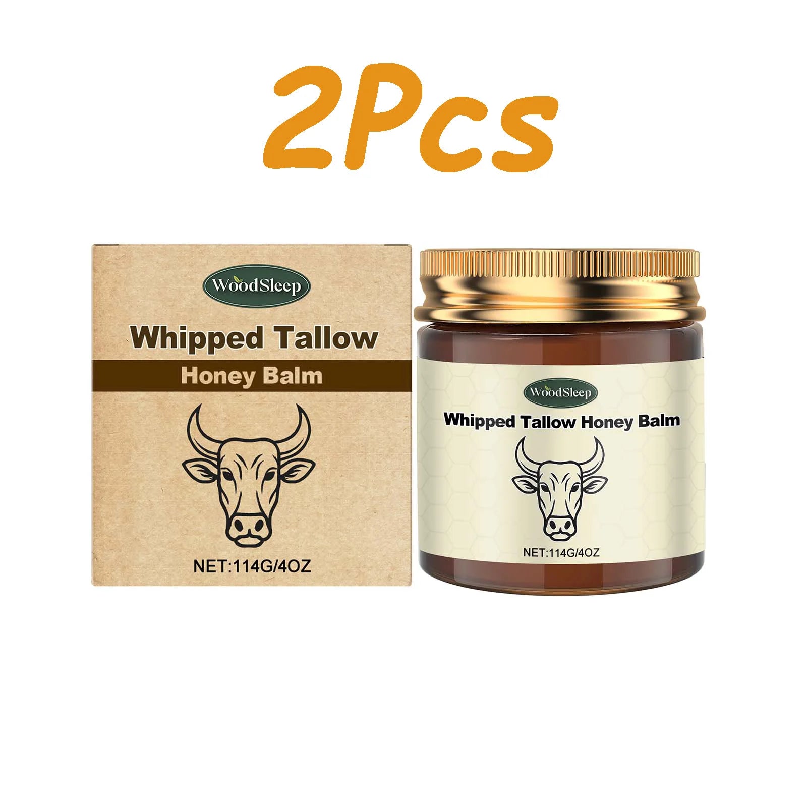 Tallow Honey Balm Nourishing Firming Repairing Dry Skin Moisturizing Non-Greasy Body Cream Lightweight Smooth & Silky Skin Care Oasis Select 2 x 114g Boxed