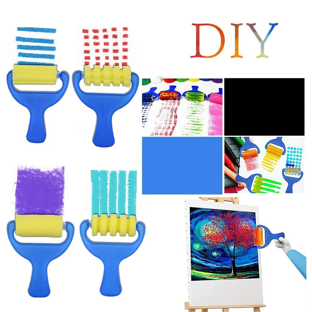 25PCS/30 PCS Children Paintbrushes Washable Paint Brushes Sponge Painting Brush Set for Toddler Kids Early DIY Learning Toys Oasis Select
