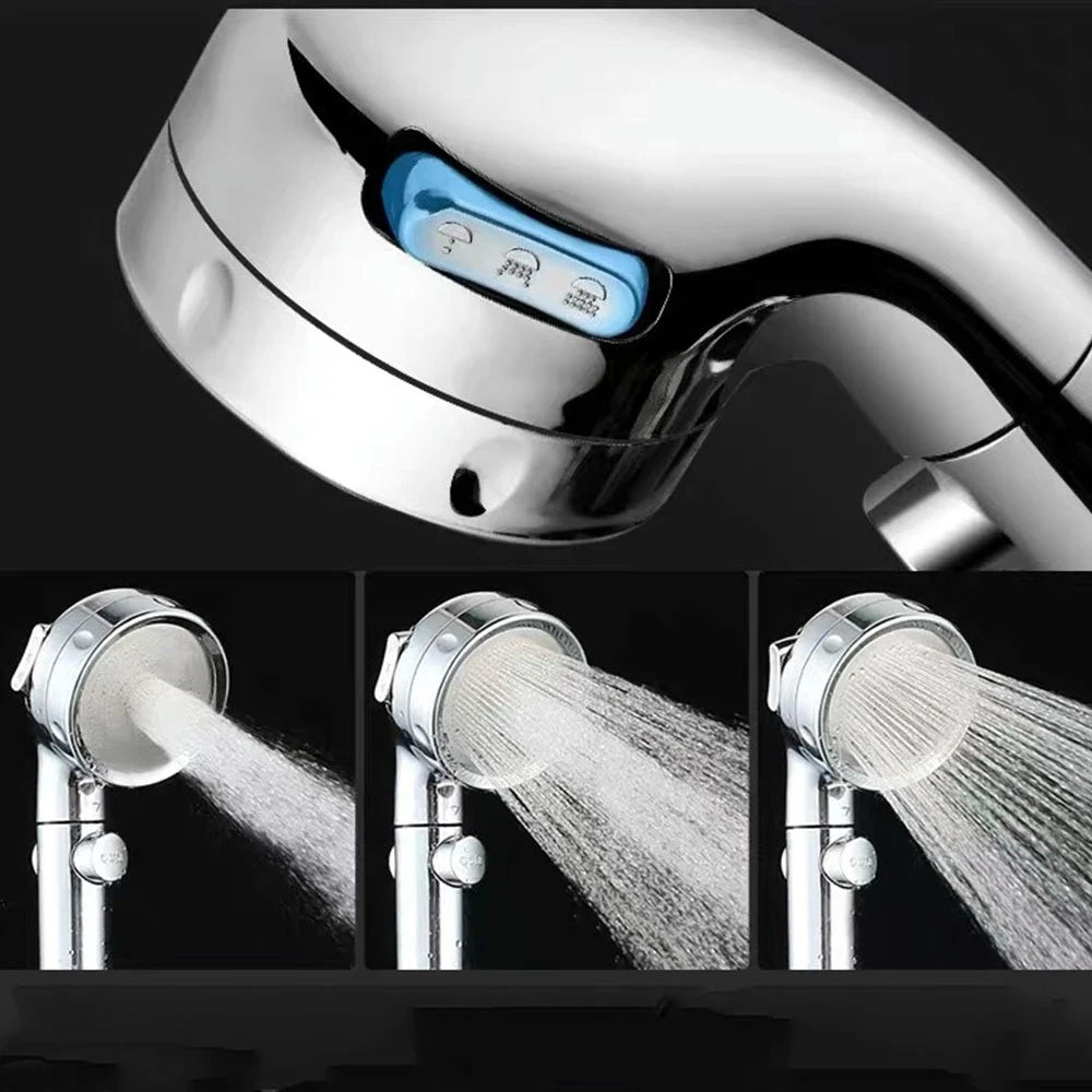High Pressure Bathroom Shower Head 3 Modes Adjustable Water Saving Rain Luxury Home Hotel Silver Sprayer Bathroom Accessories Oasis Select