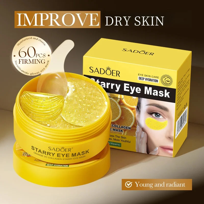 SADOER Collagen Vitamin C Hydrating Eye Patches – 60 Pcs Hydrating Eye Patches Oasis Select