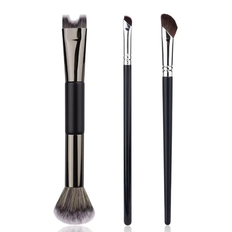 1/3Pcs 2-in-1 U-Shaped Nose Contour Brush Dual Ended for Professional Highlighting and Shadowing Face Makeup Tools Set Oasis Select