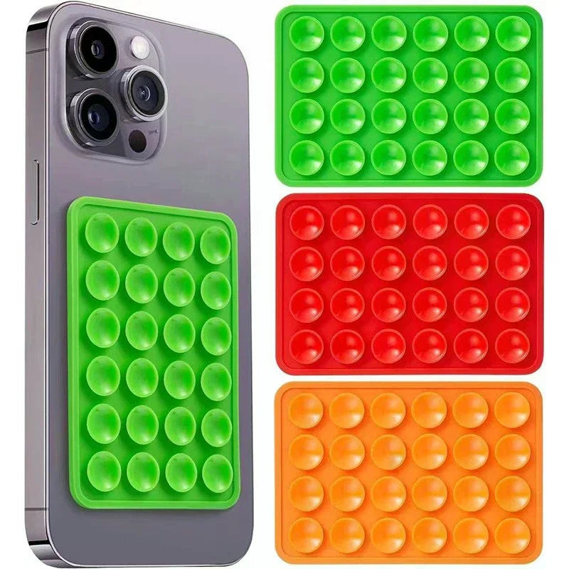 Silicone Suction Pad Double Sided For Mobile Phone Fixture Suction Cup Backed Adhesive Silicone Rubber Sucker Pad For Fixing Oasis Select