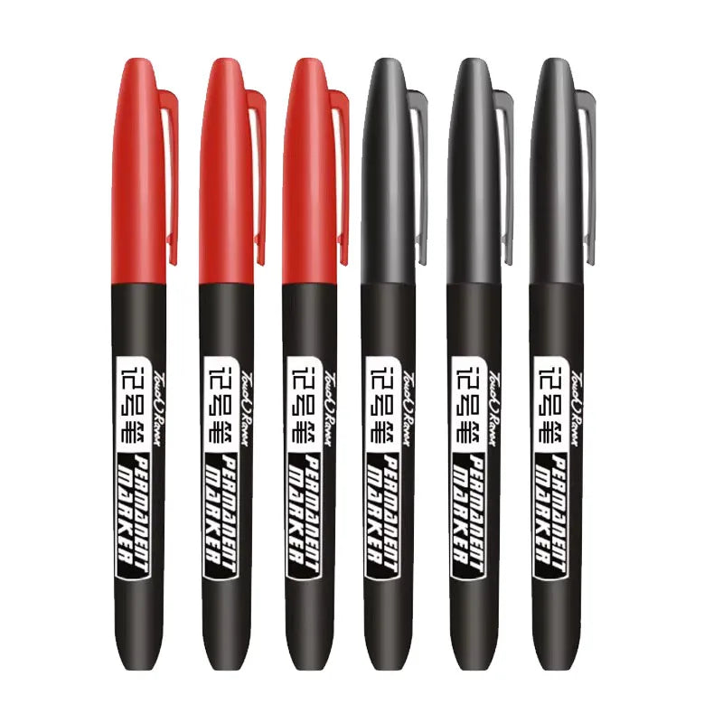 9/6/3pcs Permanent Art Marker Pen Fine Point Waterproof Ink Thin Nib Crude Nib Black Blue Red Ink 1.0mm Fine Color Marker Pens Oasis Select 6Pcs Mix Color Set 2