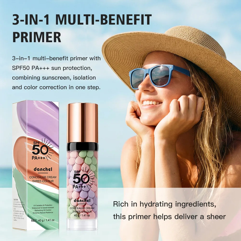 40g3 Colors Isolation Tone Up Cream Refreshing Hydrating Makeup Base Non-cakey Primer Oasis Select 30ml
