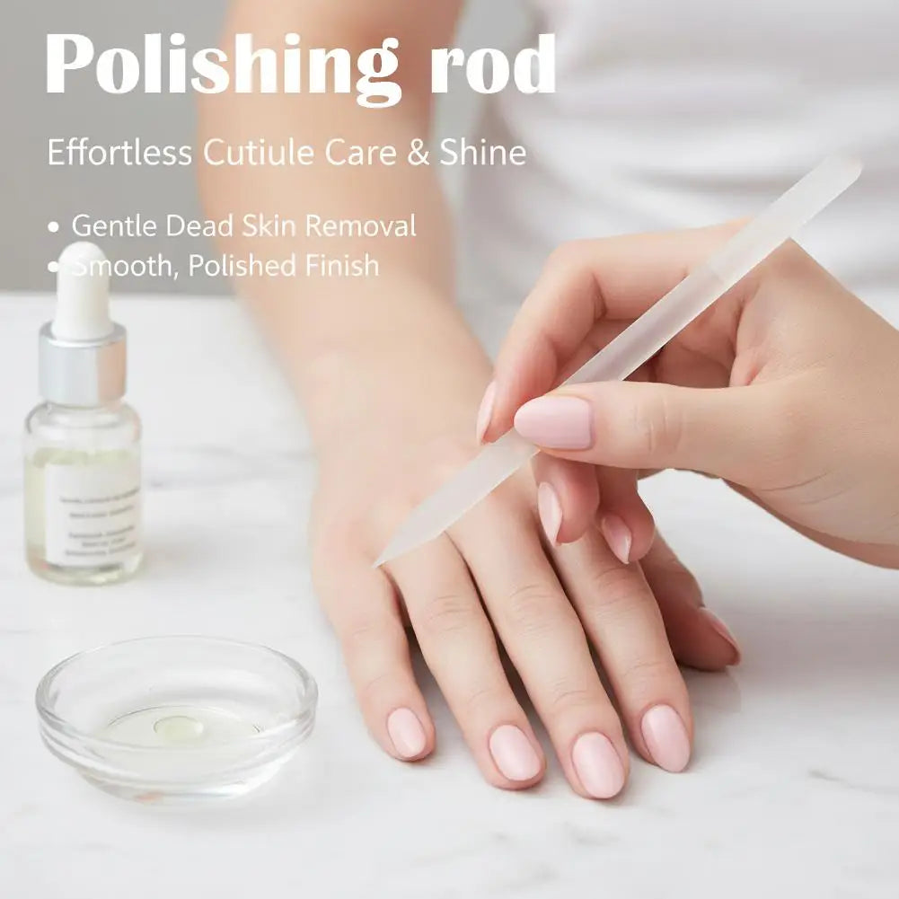 Crystal Cuticle Pusher Dual-Ended Manicure Stick Cuticle Remover Tool Cuticle Pusher Glass File Reusable Cuticle Stick for Nails Oasis Select