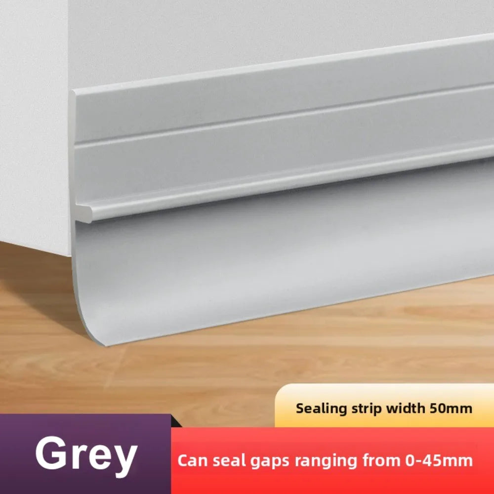 Noise Reduction Door Draft Stopper Self-adhesive Insect Prevention Weather Stripping Thickened 100cm Sound Barrier Bedroom Oasis Select 50mm-Grey