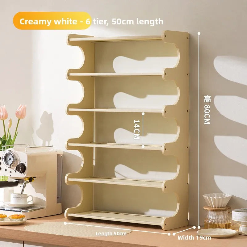 Cream wind cup holder Cup storage rack Household multi-layer desktop tea cup rack Tea set storage rack Dining side cabinet Oasis Select Sixth floor 50