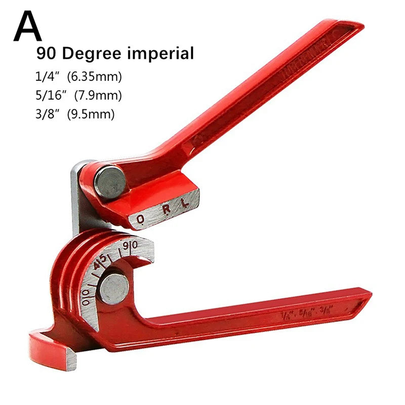 New Bender 1/4" 5/16" 3/8" Brake Pipe Rolling Brass Copper Tube Pipe Manual Bending Tool Type Fuel Brake Pipe Bender Hand Tool Oasis Select A