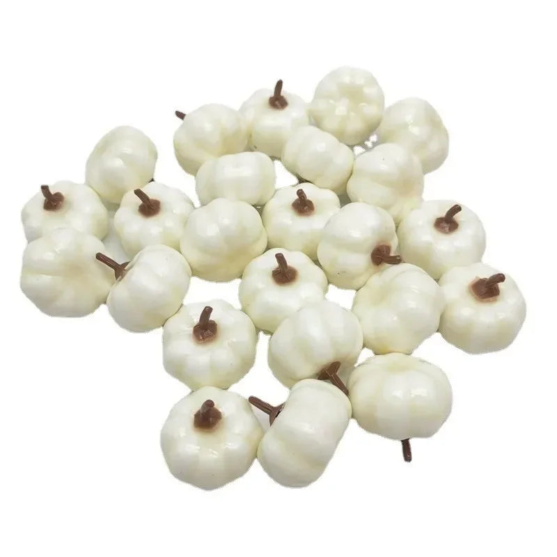 12/24/48Pcs Mini Artificial Pumpkin Happy DIY Halloween Fake Simulation Vegetabl Decoration for Home Halloween Props Crafts Oasis Select 12PCS-A