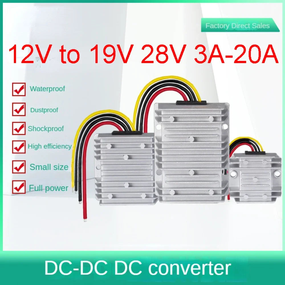 12V to 19V 30A 20A 15A 10A 8A 5A 3A Boost DC-DC Voltage Regulator 12 Volt to 28 Volt Step Up DC DC Converter for Car Laptop Oasis Select