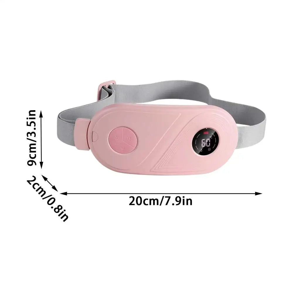 Heating Pad for Period Cramps Vibrating Heat Belt for Period Cramp Cordless Massager for Back Abdomen Waist Home Bed Office Oasis Select CN Pinkk