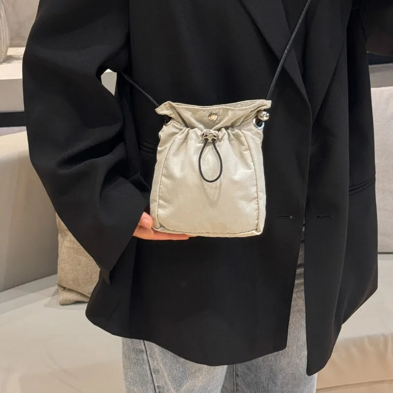 Nylon Crossbody Bag Soft Mini Phone Wallet Multifunctional Square Shoulder Bag Crossbody Purse Canvas Purse Messenger Bag Oasis Select
