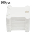 Thread Organizer Embroidery Thread Holder Floss Craft Bobbin Cross Stitch Craft Storage Plastic Sewing Thread Board Card Thread Oasis Select 100pcs-white