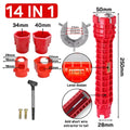 14 In 1 Sink Faucet Wrench Plumbing Repair Tool Handle Double Head Wrench Spanner Tool Installer Ratchet Wrench Set for Bathroom Oasis Select 14 IN 1