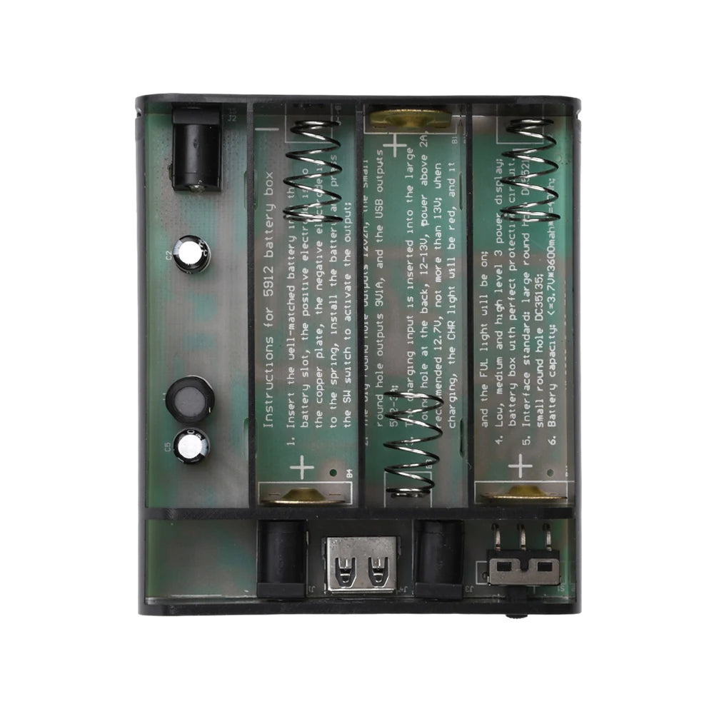 5V 9V 12V UPS 3*18650 Lithium Battery Soldering Free Kit Surveillance Camera Router Emergency Power Supply DIY Loose Part Oasis Select