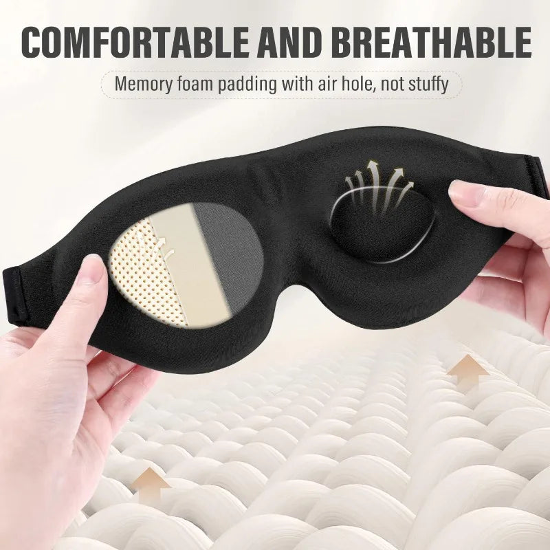 Adjustable 3D Eye Mask Suitable for Men and Women with No Pressure on the Eyes Breathable and Light Blocking Sleep Eye Mask Oasis Select