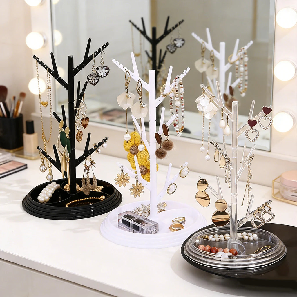 1pc detachable jewelry storage rack plastic creative tree shaped decoration hanging necklace bracelet ring earring organizer Oasis Select