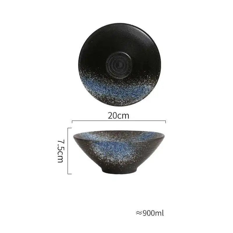 Japanese Ceramic Tableware Ramen Soup Noodle Bowls Commercial Bowl Home Restaurant Kitchen Dinnerware 7/8/9 Inch Oasis Select 8Inch Bowl A
