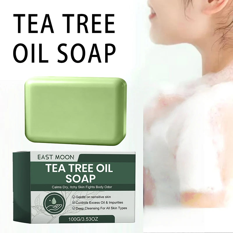 Tea Tree Oil Handmade Soap Cleansing Oil-controlling Facial Body Oasis Select