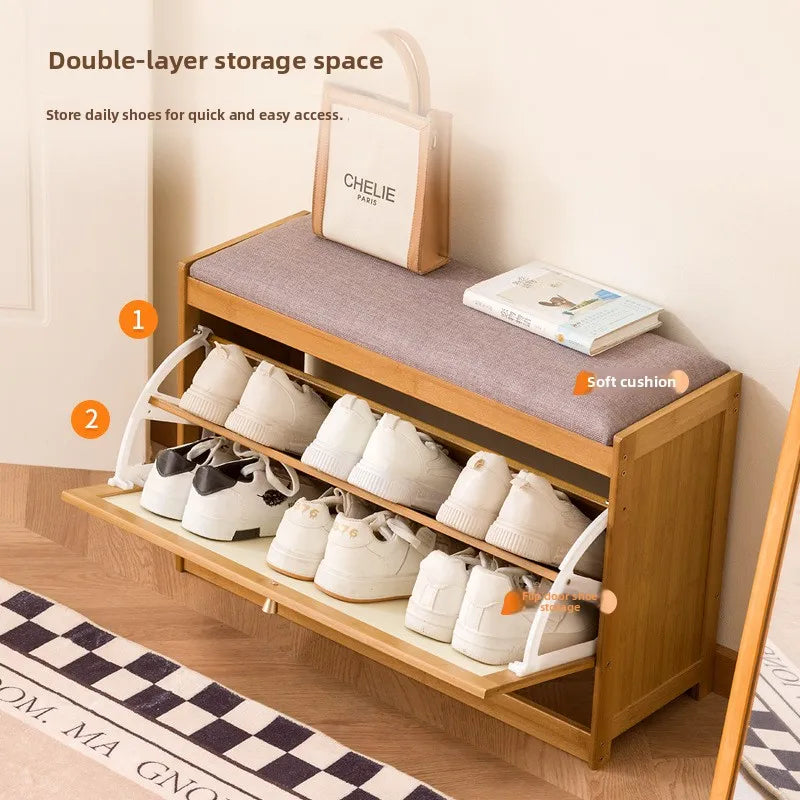 Creative cat home door shoe changing stool integrated cartoon low stool small stool wearing shoe stool advanced shoe rack Oasis Select