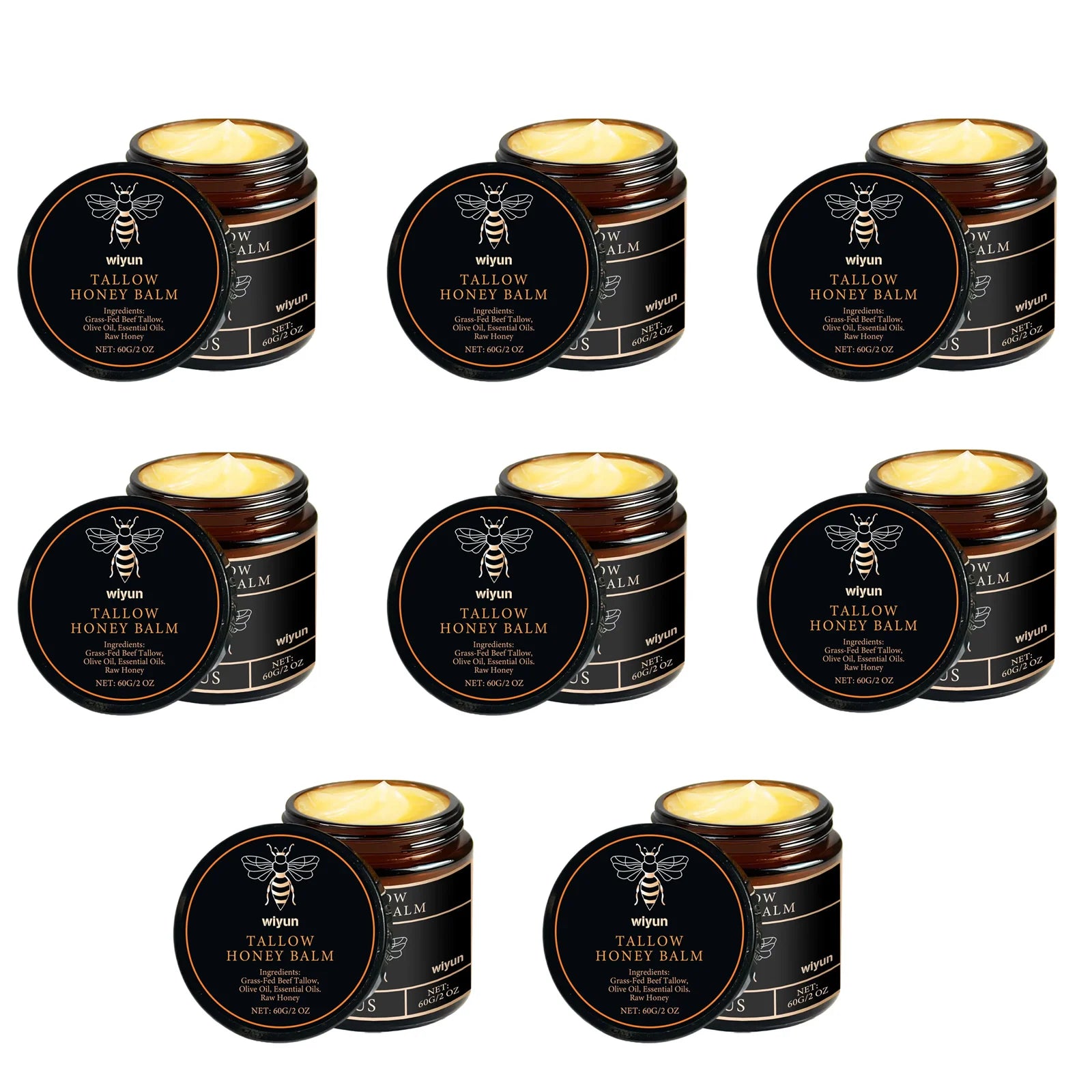 Organic Grass-Fed Beef Tallow Balm with Raw Honey Moisturizer Tallow Moisturizing Balm Oasis Select 480g