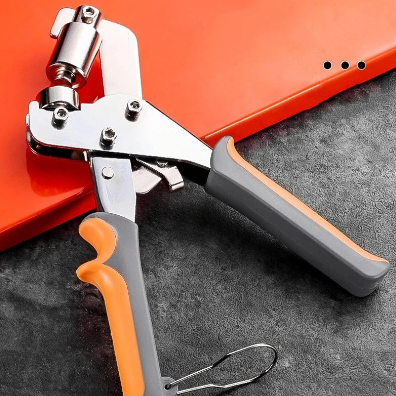 1pcs Hand Press Grommet Hole Punch Plier Portable Eyelet Tool Kit Heavy Duty Metal Punch for Leather Fabric Tarp Craft Oasis Select