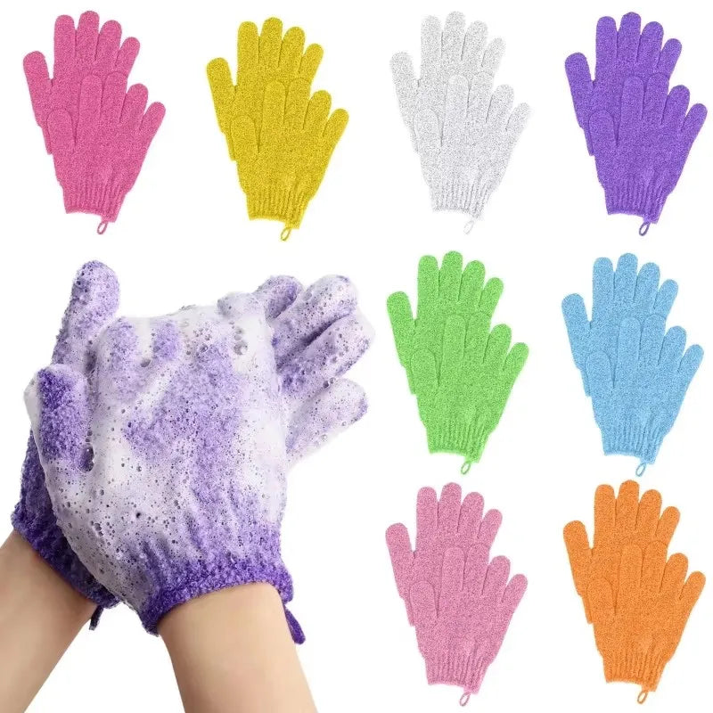 1/2/3pairs Exfoliating Bath Gloves Double Sided Bath Gloves For Beauty Spa Massage Skin Shower Scrubber Bathing Accessories Oasis Select