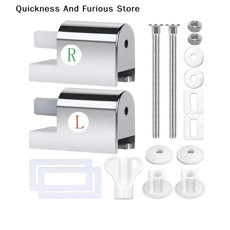 ❤Toilet Soft Close Hinges Seat Hinge Replacement Traditional Contemporary Toilet Lid Hinges Bath Hardware Fixing Connector Parts Oasis Select