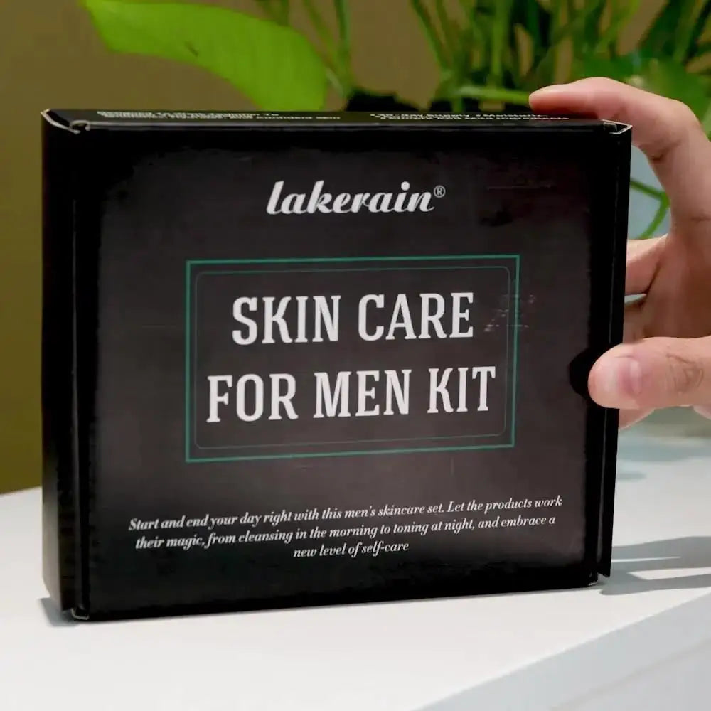 LAIKOU Men's Skincare Kit – Face Wash, Serum, Eye Cream & SPF