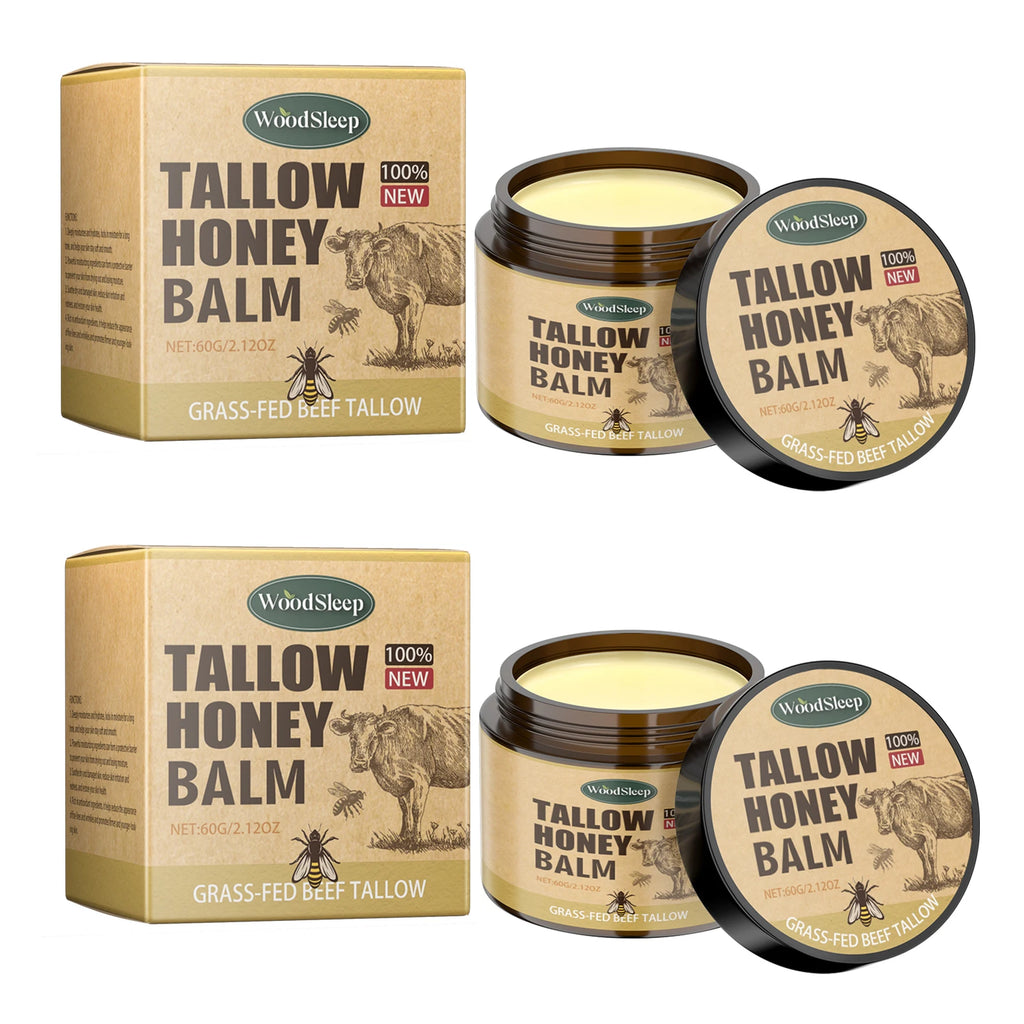 Deep Moisturizing Tallow Honey Balm For Face Natural Beef Tallow Anti Aging Light Non Greasy Skin Barrier Repair Daily Care 60g Oasis Select 60g X 2pcs