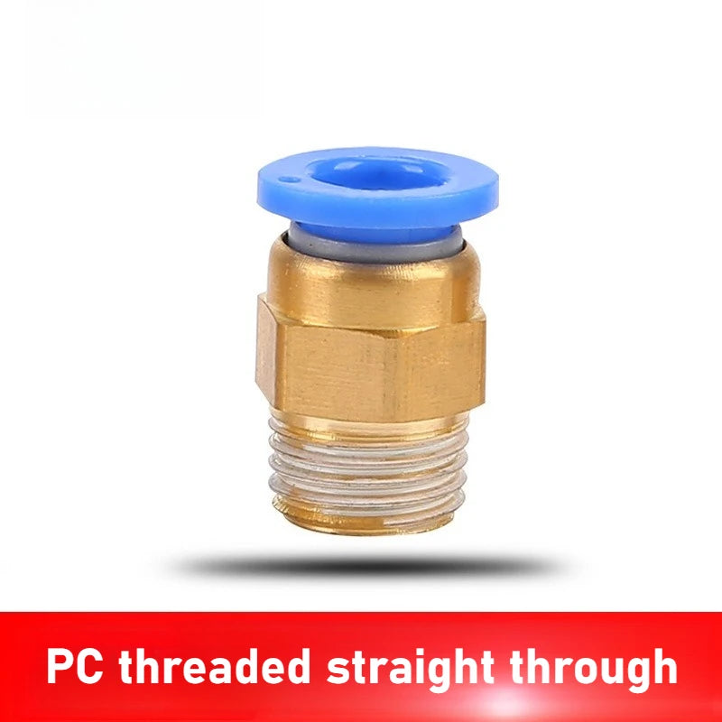 Quick Connector Tracheal Pneumatic PC8-02 Copper External Thread Straight Through Quick Insert Tracheal Connector PC1-03/12-04 Oasis Select