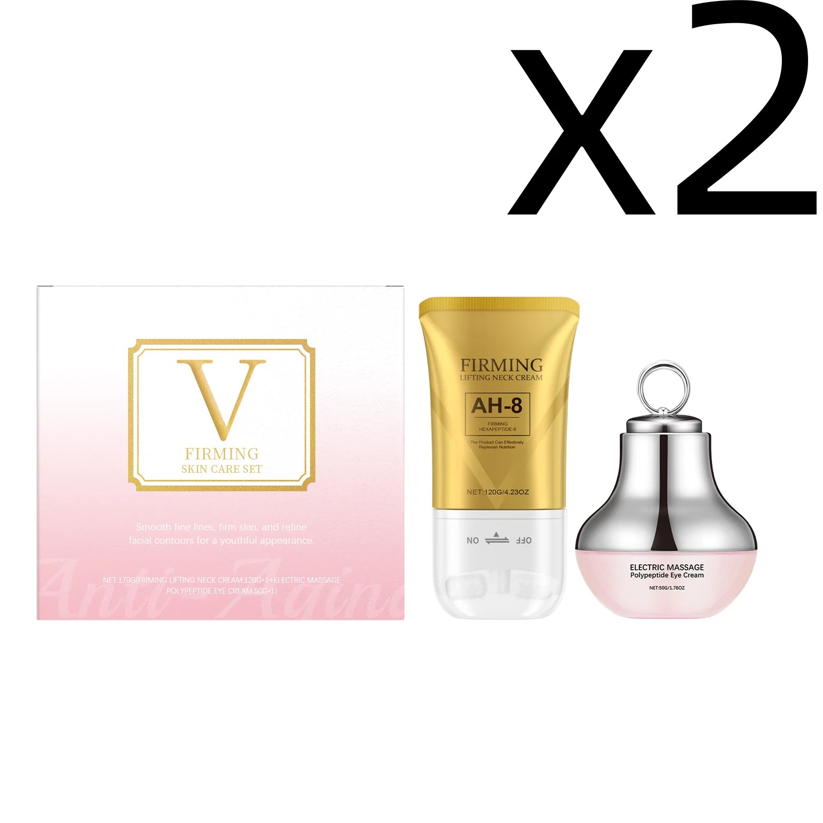 Face Firm Care Kit Tighten Eye Skin Improve Neck Firmness Relieve Skins Fatigue Brighten Tone Nourish Face Shaping Contour Kit Oasis Select 2set
