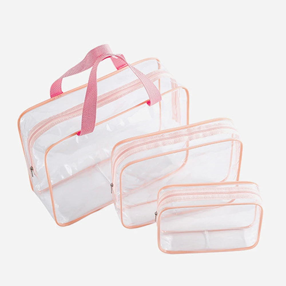 Transparent PVC Makeup Bag – Waterproof Travel Organizer