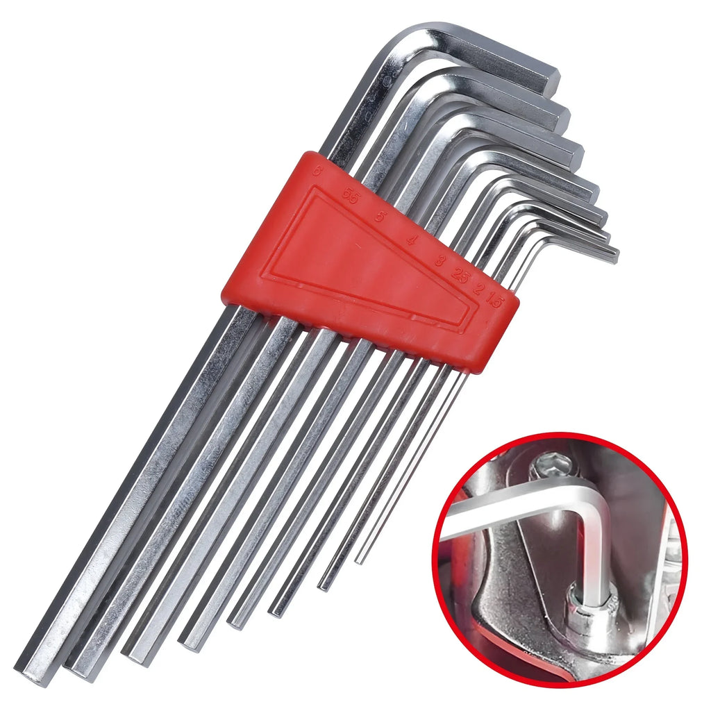 8pcs Allen Wrench Metric Wrench Inch Wrench L Wrench Size Allen Key Short Arm Tool Set Easy To Carry In The Pocket Oasis Select