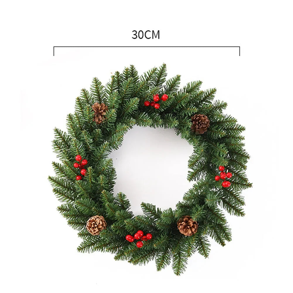 Artificial Christmas Pine Cones Wreath Door Hanging-Christmas-Decoration Party Household Wedding Party Decoration-Supplies Oasis Select