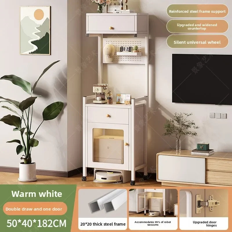 Household Goods Shelf Living Room TV Cabinet Next To Washing Machine Storage Shelf Simple Removable Side Cabinet Oasis Select Warm White-E