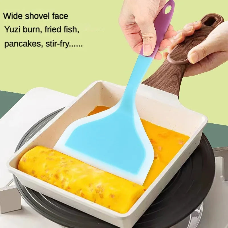1 piece of tamago Yaki spatula non-stick pan special spatula thick egg Yaki Spatula Silicone frying pan Spatula Silicone Spatula Oasis Select