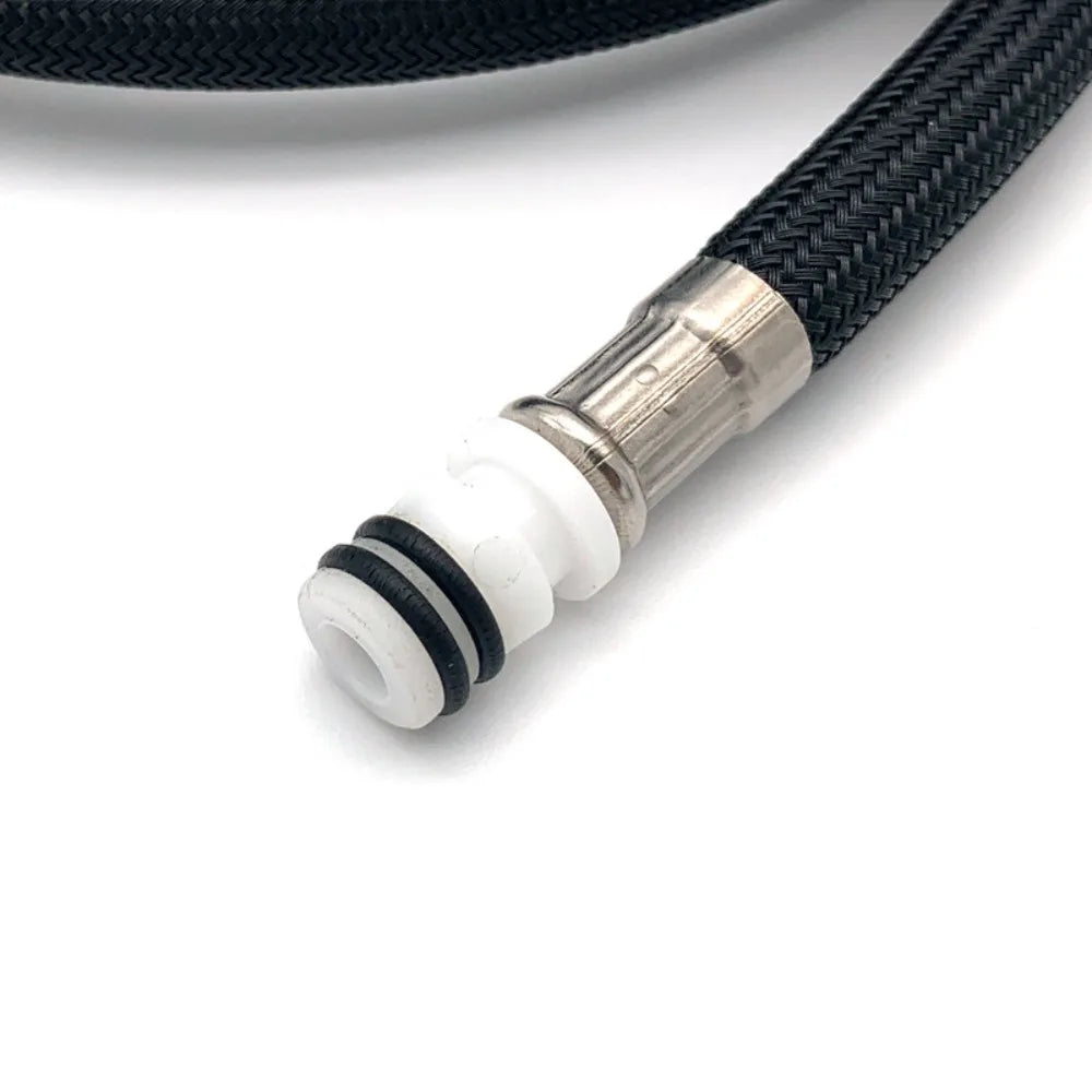 Bourdillat F1/2 M15*1 Replacement Faucet Hose Quick Connect Pull Out Hose Nylon Hose Tube Gray / Black 150cm Kitchen Accessories Oasis Select
