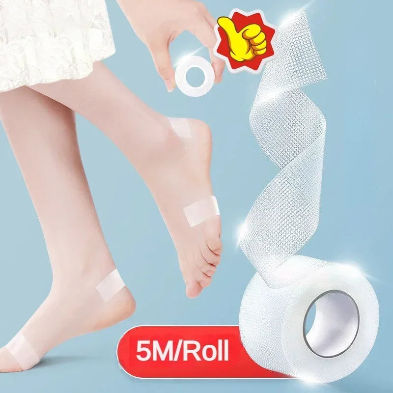 1Roll Silicone Gel Invisible Anti-wear Tape Protect The Heel Tool Female High-Heeled Shoes Anti-wear Heel Sticker Foot Care Tool Oasis Select Transparent